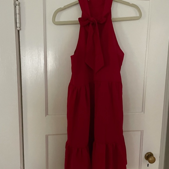 SHEIN red halter flowing mini dress - Picture 2 of 8